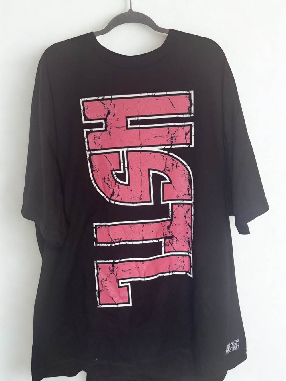 Hustle Gang Men's Black Short-Sleeve Tee with Red Front/Back Graphic Streetwear